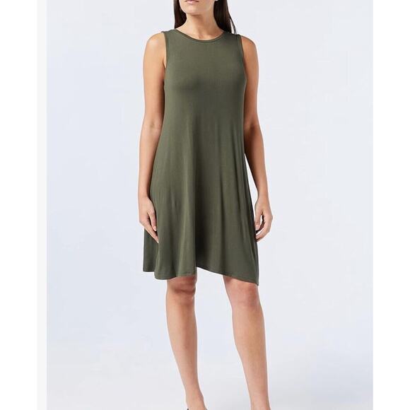 Amazon Essentials Women's Tank Swing Dress - Olive Green - XS, NWT - Picture 2 of 6